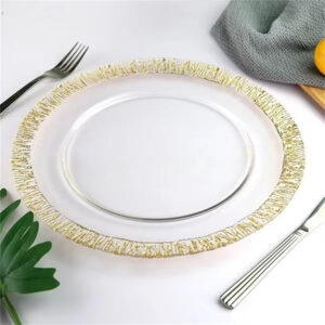 glass charger plate dinner plate pz 013 2