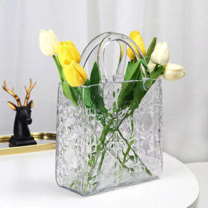 glass flower vase bag shape hp 047
