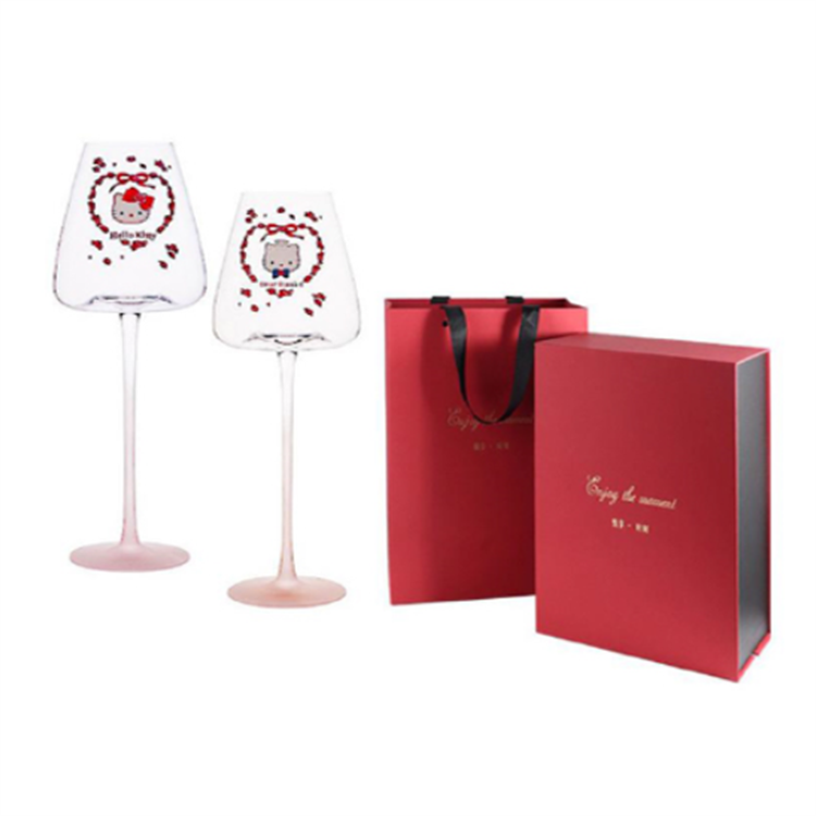 1 Wine Glass Goblet Decal Logo Available-Crystal Glass Glassware - Image 1